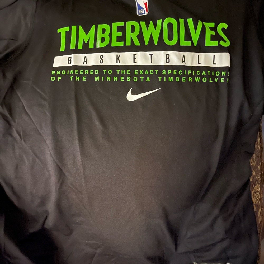 Nike Mn Timberwolves official team Gear- Black & Bright Green